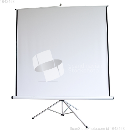 Image of Blank portable projector screen