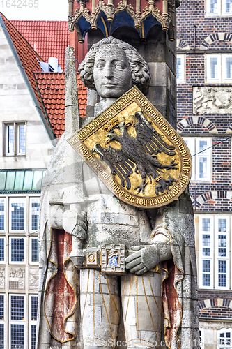 Image of The Bremen Roland statue in the market square