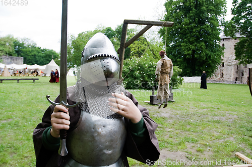 Image of Boy in knight armour