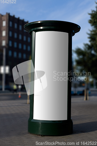 Image of Blank outdoor advertising column