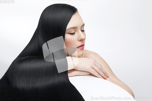 Image of girl with beautiful long hair