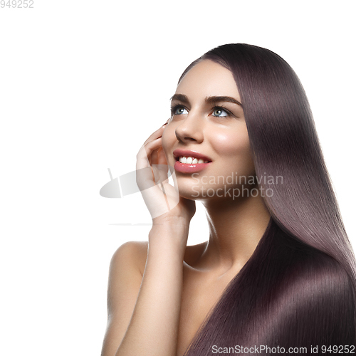 Image of girl with beautiful long hair