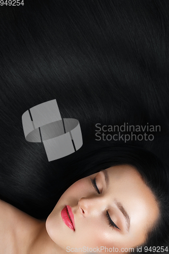 Image of girl with beautiful long hair