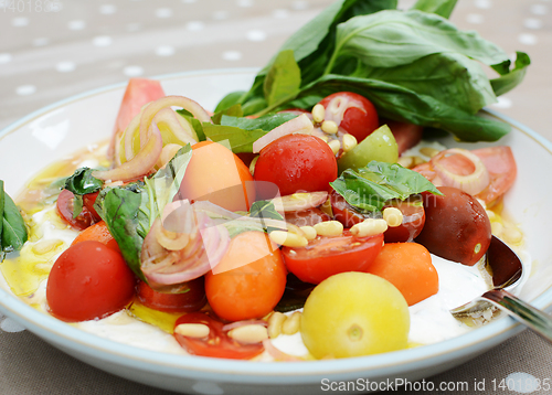 Image of Mixed tomato salad with colourful cherry tomatoes