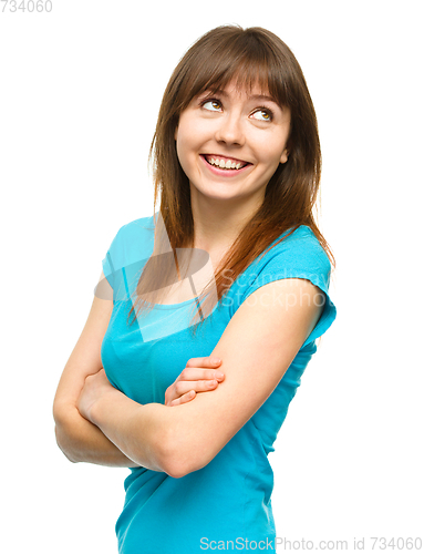 Image of Portrait of a happy young woman