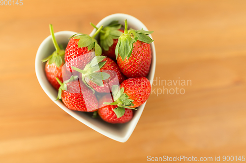 Image of Fresh Strawberry in heart