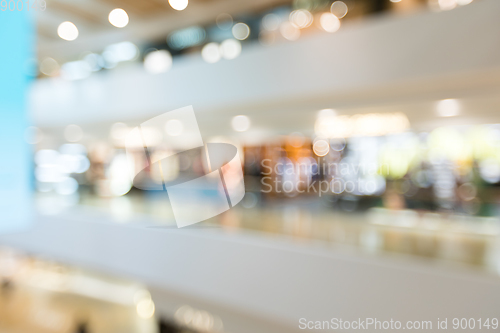 Image of Blurred image of shopping mall and people