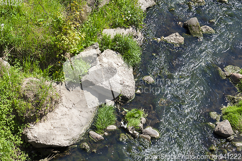 Image of water of a small river.