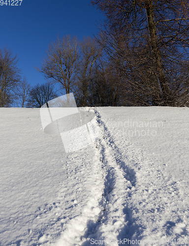 Image of Snow drifts in winter