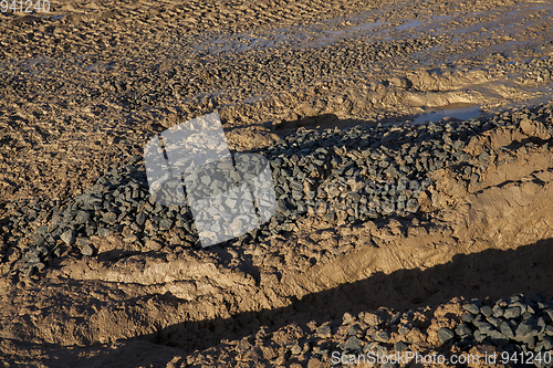 Image of Land and gravel, close-up