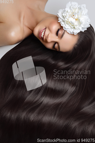 Image of girl with beautiful long hair