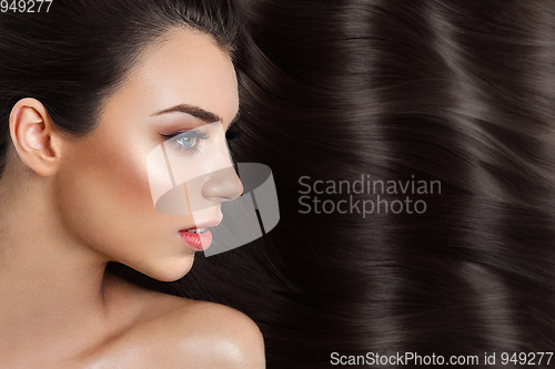 Image of girl with beautiful long hair