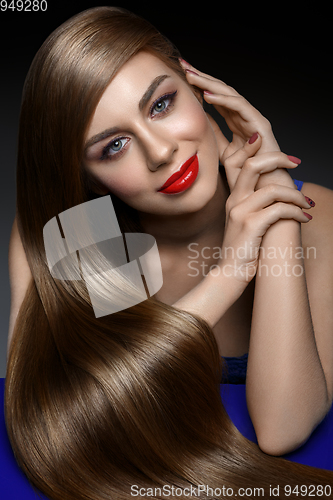 Image of girl with beautiful long hair