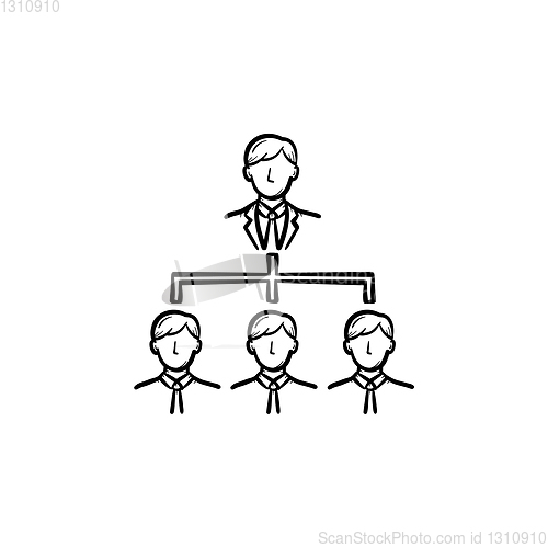 Image of Business meeting hand drawn sketch icon.