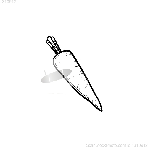 Image of White radish food hand drawn sketch icon.