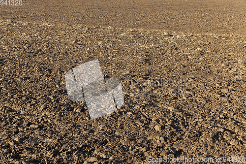 Image of plowed soil is cultivated