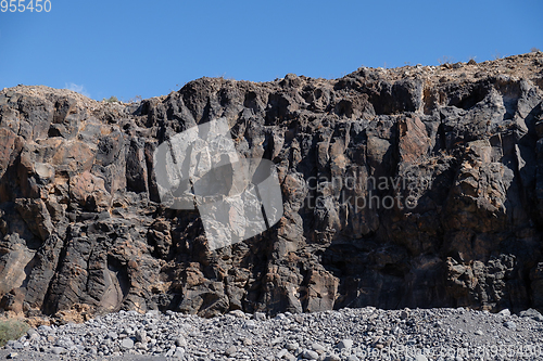 Image of rock near ocean on tenerife island