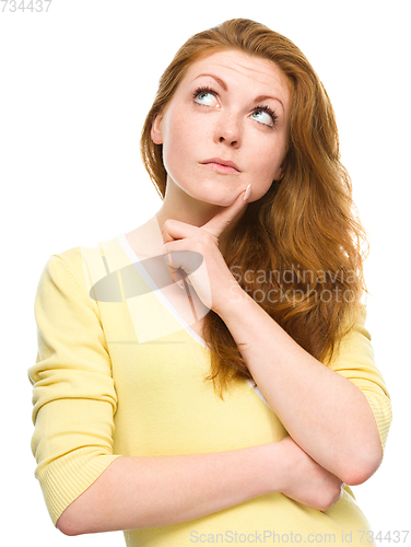 Image of Portrait of a happy young woman