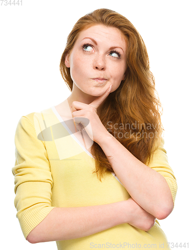 Image of Portrait of a happy young woman