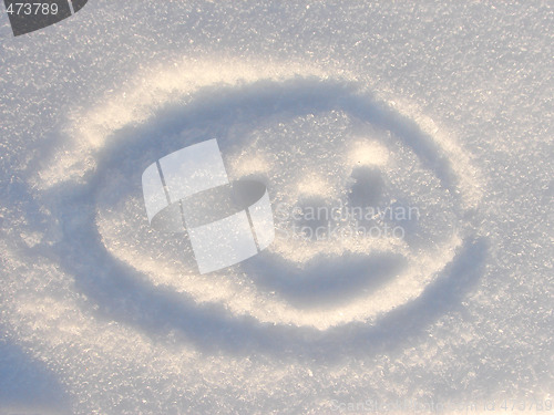 Image of Smilie on Snow background