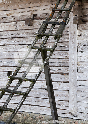 Image of Old wooden staircase
