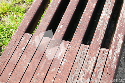 Image of Part of a wooden bench