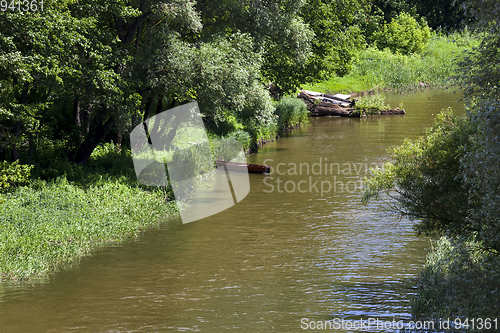 Image of Summer landscape with river