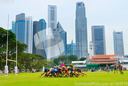 Image of Play rugby team  Singapore downtown