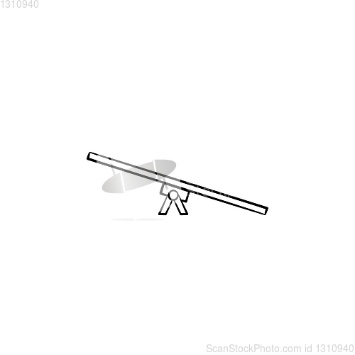 Image of Seesaw hand drawn outline doodle icon.