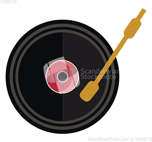 Image of Vintage music disc vector or color illustration