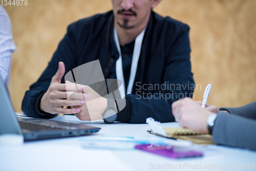 Image of Business woman writing notes