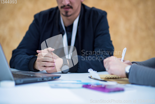 Image of Business woman writing notes