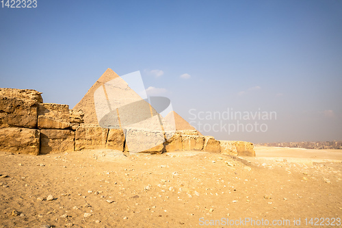 Image of Pyramids at Giza Cairo Egypt