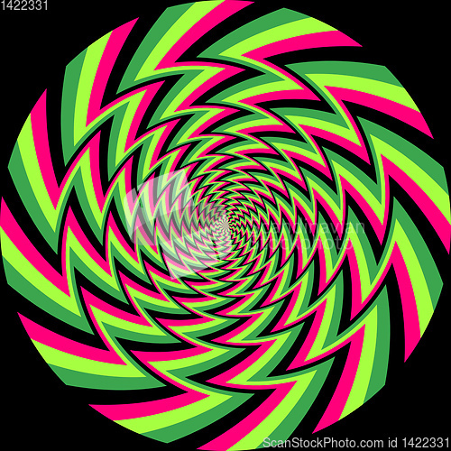 Image of optical illusion spiral background