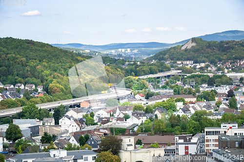 Image of aerial view of the federal road at Siegen Germany