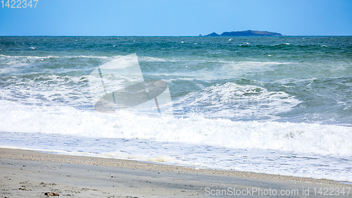 Image of stormy ocean scenery background