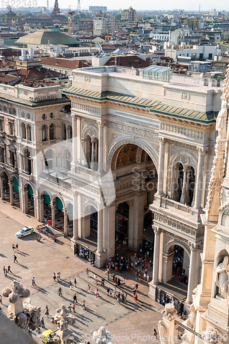 Image of aerial view over Milan Italy