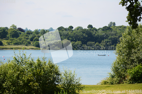 Image of Small boat on Bewl Water reservoir in Tunbridge Wells, Kent