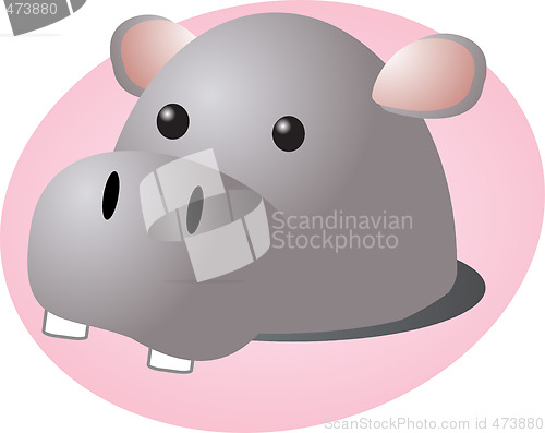 Image of Cartoon hippopotomus
