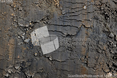 Image of Unweathered dark grey Weald clay background, scraped smooth