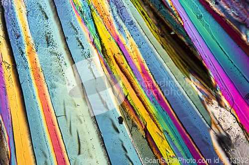 Image of colorful Sucrose micro crystals