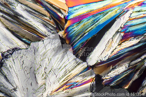 Image of colorful Sucrose micro crystals