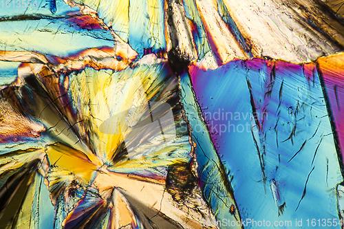 Image of colorful Sucrose micro crystals