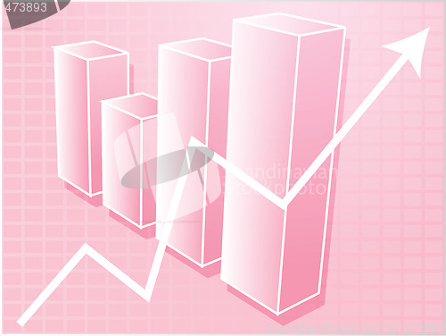 Image of Financial barchart illustration