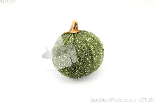 Image of Small round ornamental gourd with green skin for decoration