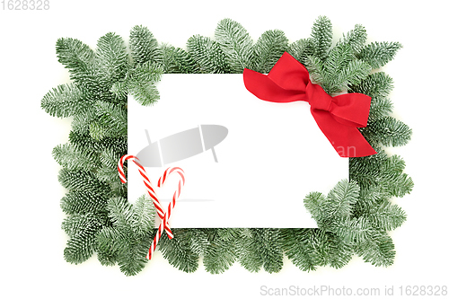 Image of Festive Minimal Christmas Background Border