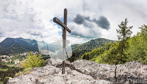 Image of Panoramic view of Romanian Carpathian mountains