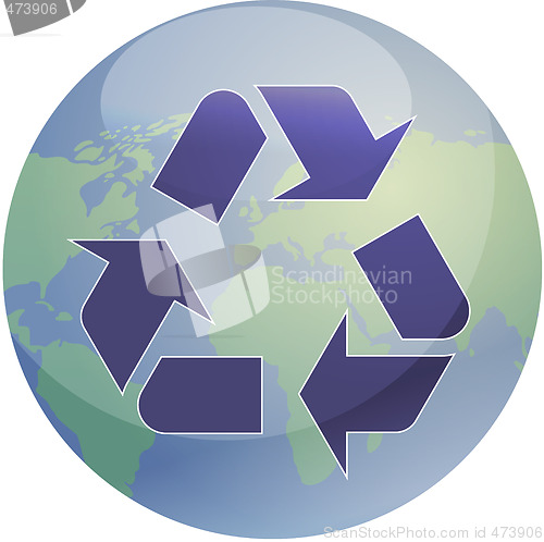 Image of Recycling eco symbol