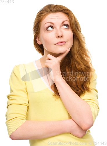 Image of Portrait of a happy young woman