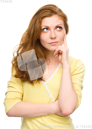 Image of Portrait of a happy young woman